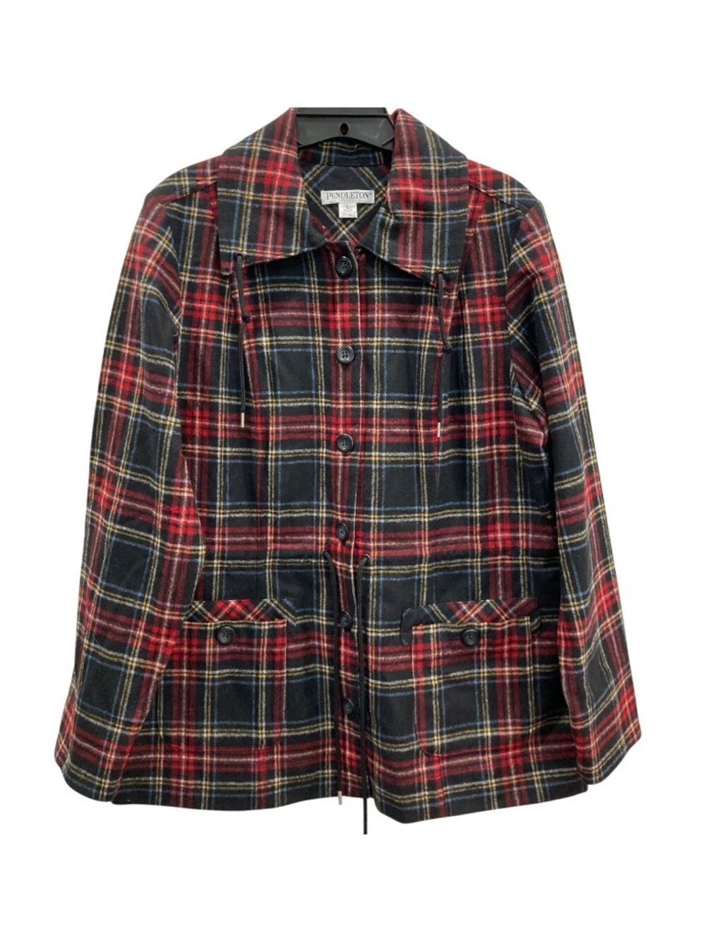 Pendleton Wool Tartan Plaid Jacket PL Red Lightweight Country Utility Cabincore